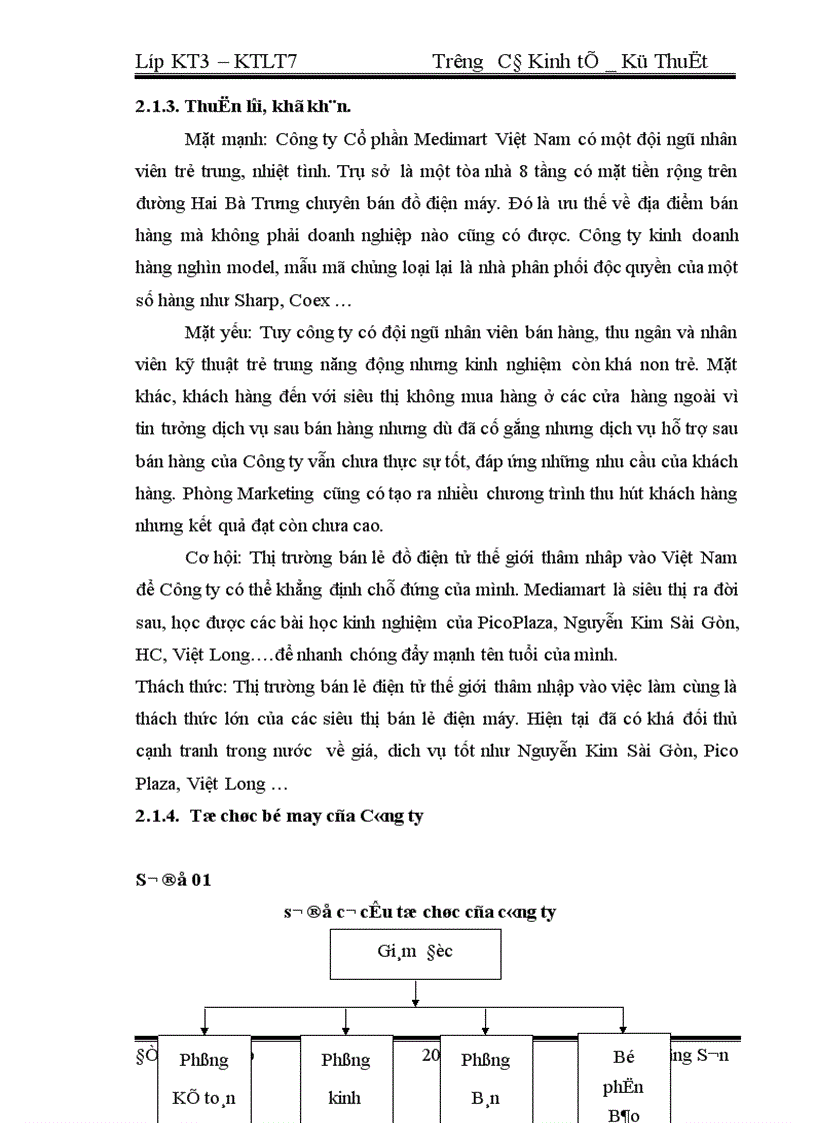 image for page Tổ chức kế toán bán hàng và xác định kết quả bán hàng ở Công ty Công ty CP Mediamart VN