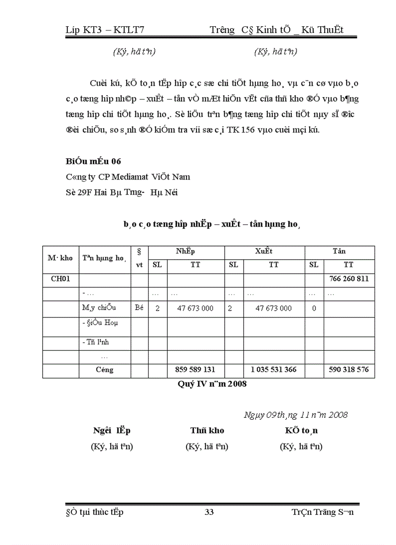 image for page Tổ chức kế toán bán hàng và xác định kết quả bán hàng ở Công ty Công ty CP Mediamart VN