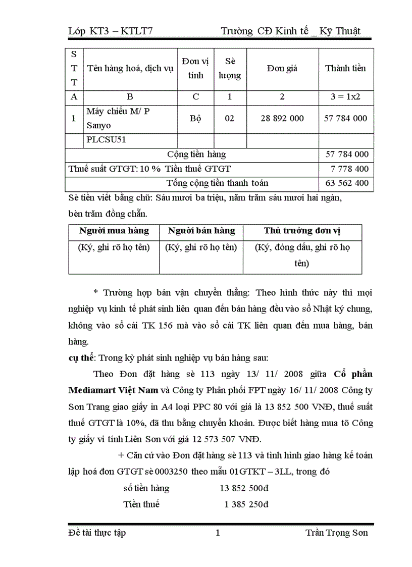 image for page Tổ chức kế toán bán hàng và xác định kết quả bán hàng ở Công ty Công ty CP Mediamart VN