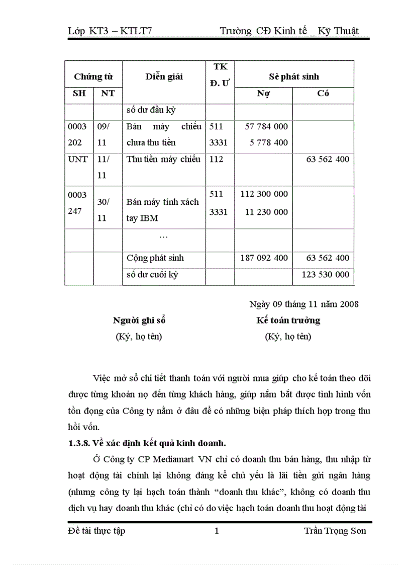 image for page Tổ chức kế toán bán hàng và xác định kết quả bán hàng ở Công ty Công ty CP Mediamart VN