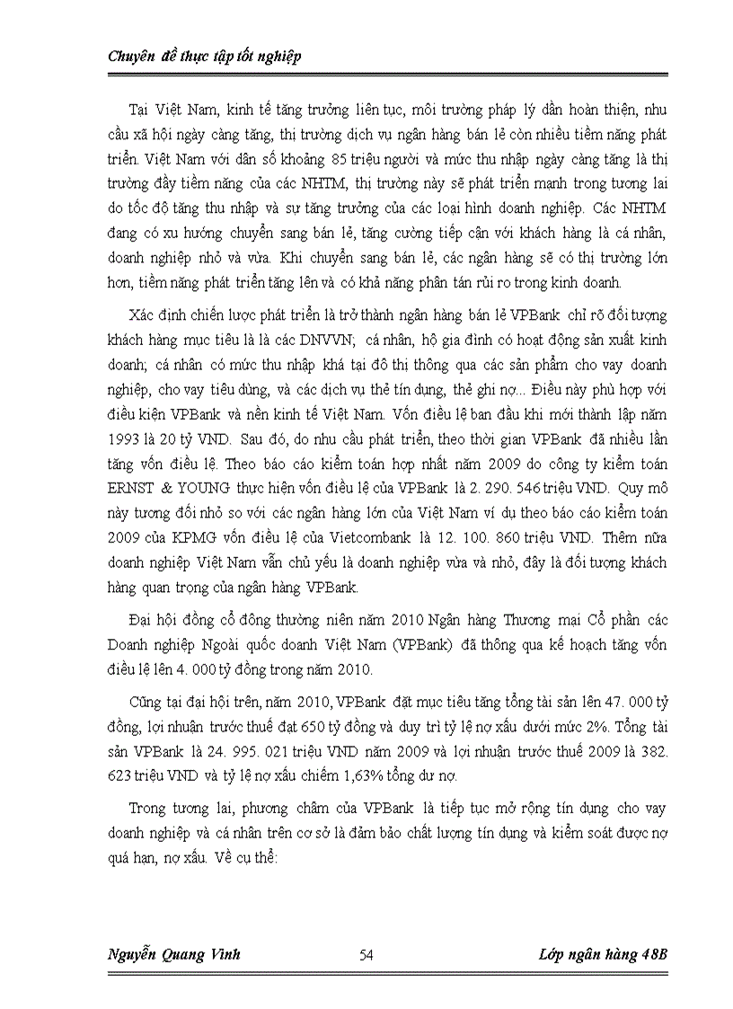 image for page Nâng cao chất lượng phân tích tín dụng trong công tác cho vay doanh nghiệp tại ngân hàng VPBank chi nhánh Thăng Long 1