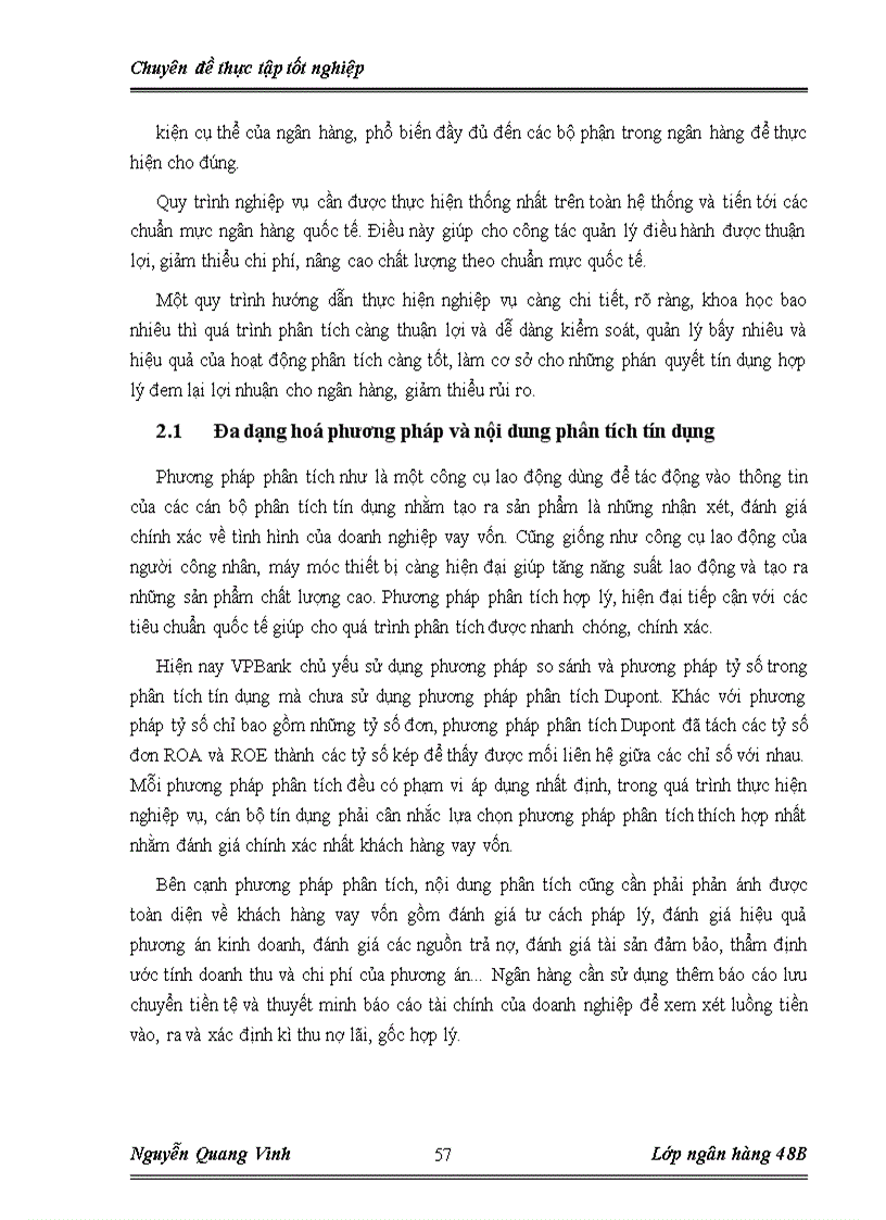 image for page Nâng cao chất lượng phân tích tín dụng trong công tác cho vay doanh nghiệp tại ngân hàng VPBank chi nhánh Thăng Long 1