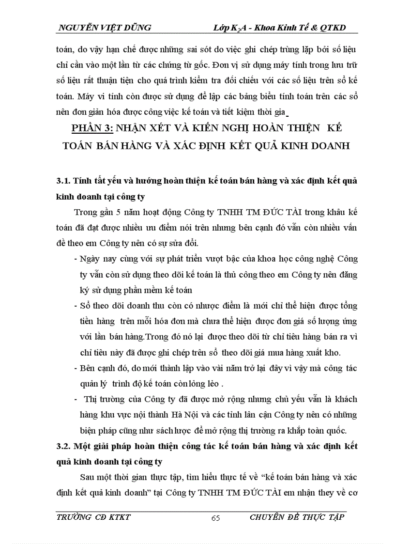 image for page Tìm hiểu kế toán bán hàng và xác định kết quả kinh doanh tại Công ty TNHH TM Đức Tài