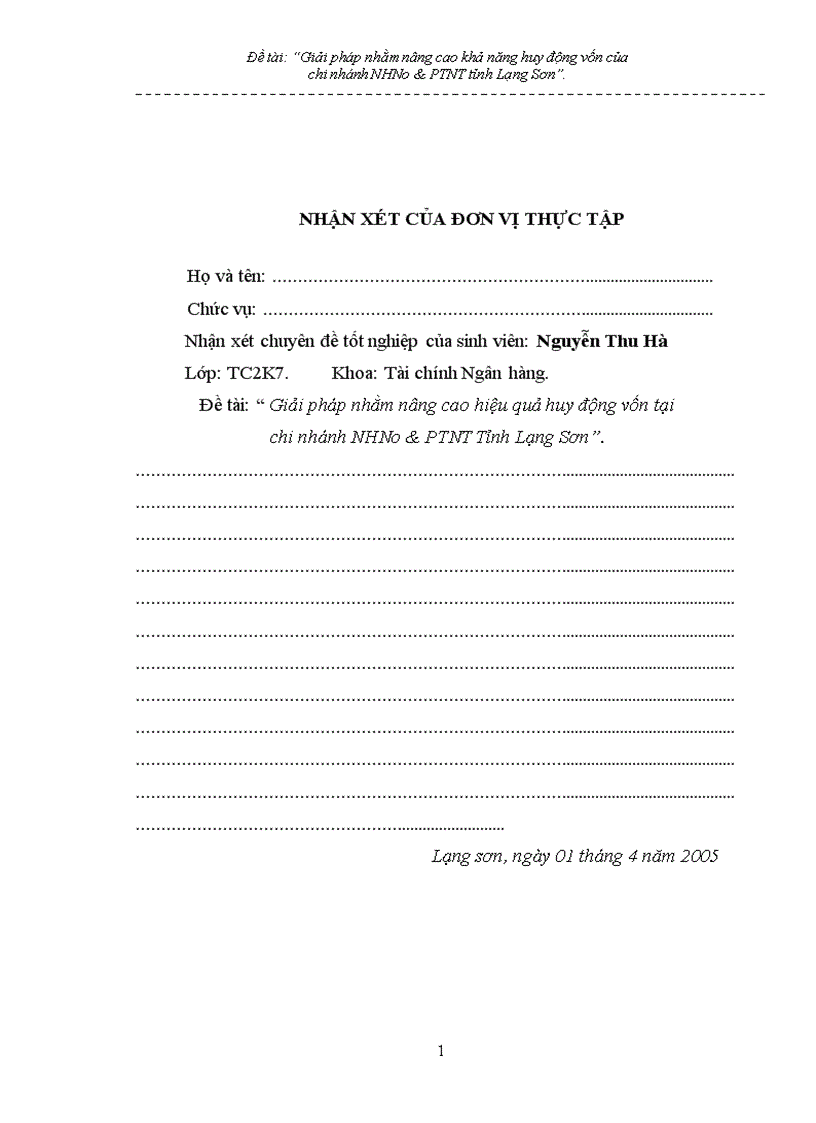 image for page Giải pháp nhằm nâng cao hiệu quả huy động vốn tại chi nhánh NHNo PTNT Tỉnh Lạng Sơn 1