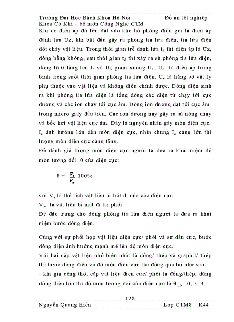 image for page Thiết kế quy trình công nghệ gia công chi tiết moay ơ và mặt bích lắp nhông sau thuộc cụm moayơ sau của xe máy và tìm hiểu lý thuyết về phương pháp gia công dung tia lửa điện