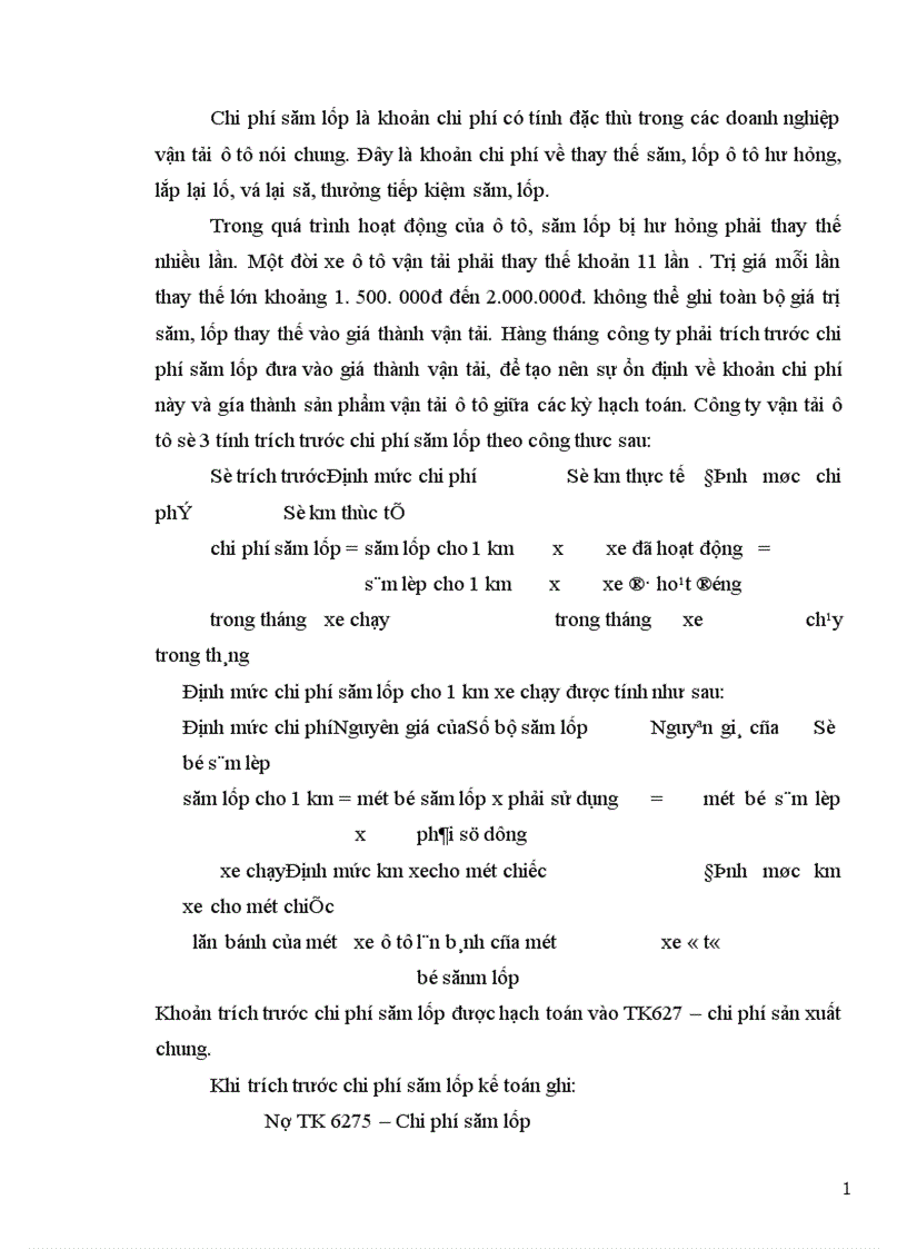 image for page Báo cáo tổng hợp về công tác kế toán tại công ty ô tô vận tải số 3