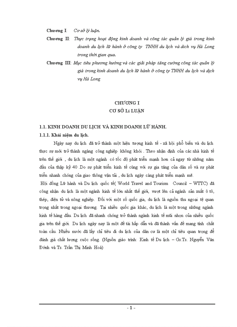 image for page Hoàn thiện công tác quản lý giá trong kinh doanh lữ hành ở Công ty TNHH du lịch và dịch vụ Hà Long