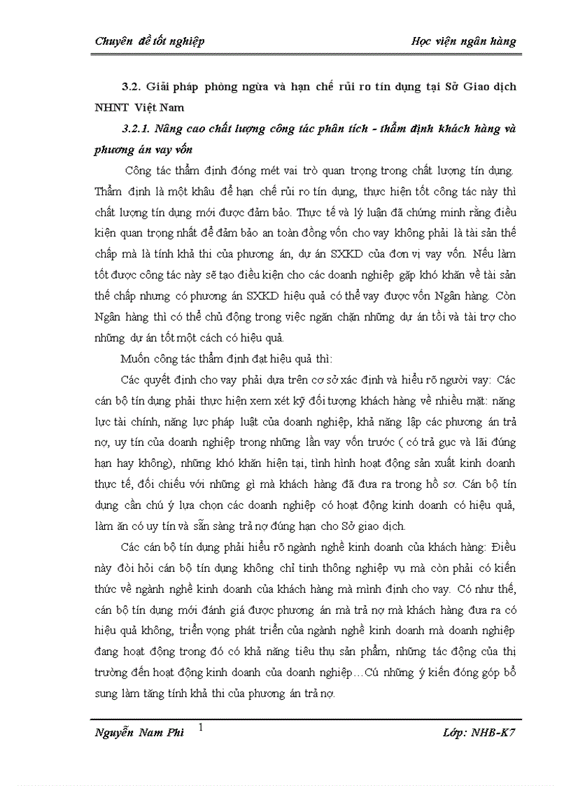 image for page Giải pháp phòng ngừa và hạn chế rủi ro tín dụng tạí Sở giao dịch NHNT Việt Nam