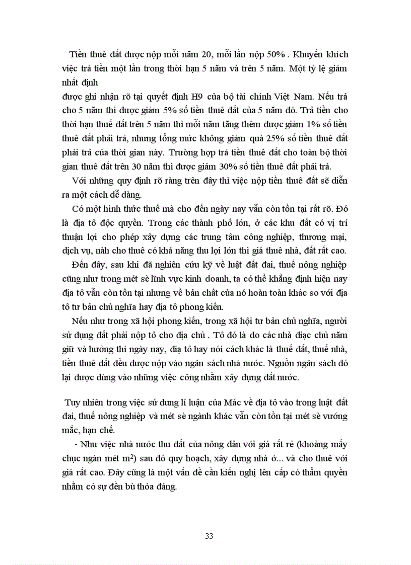 image for page Lý luận về địa tô của CácMac và sự vận dụng vào chính sách đất đai ở Việt Nam hiện nay 1