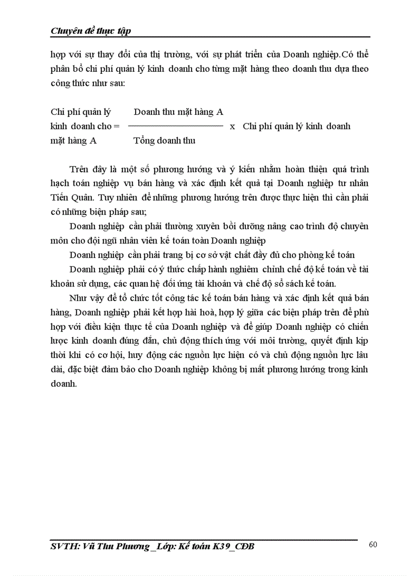 image for page Hoàn thiện kế toán bán hàng và xác định kết quả tại Doanh nghiệp tư nhân Tiến Quân 1