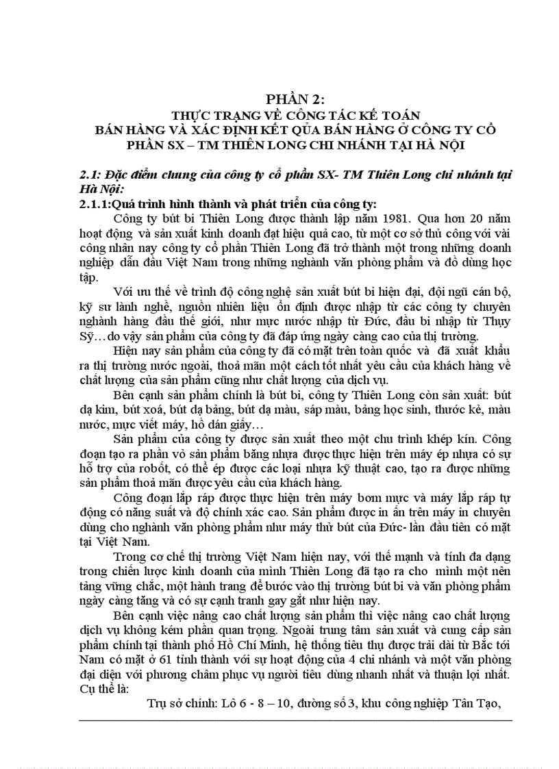 image for page Kế toán thành phẩm bán hàng và xác định kết quả bán hàng tại công ty Cổ Phần SX TM Thiên Long 1