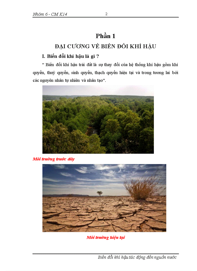 image for page Biến đổi khí hậu tác động tới nguồn nước