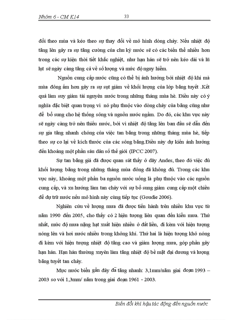 image for page Biến đổi khí hậu tác động tới nguồn nước