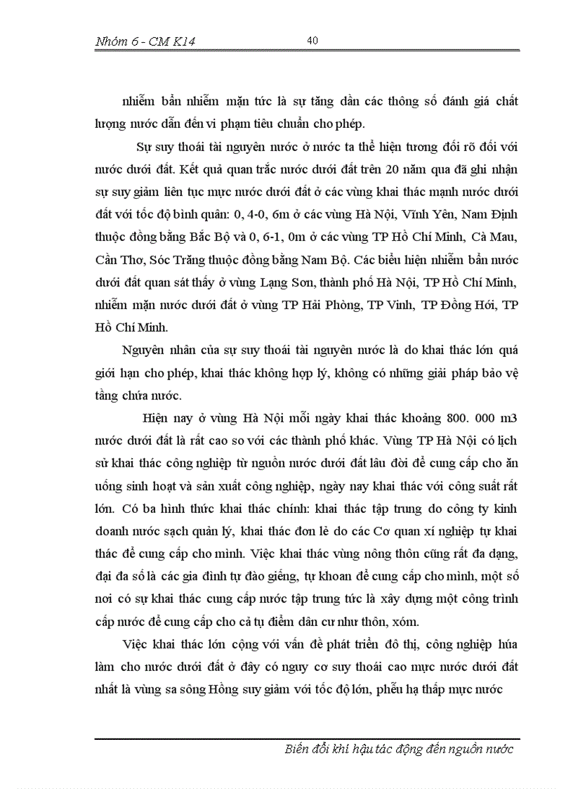 image for page Biến đổi khí hậu tác động tới nguồn nước