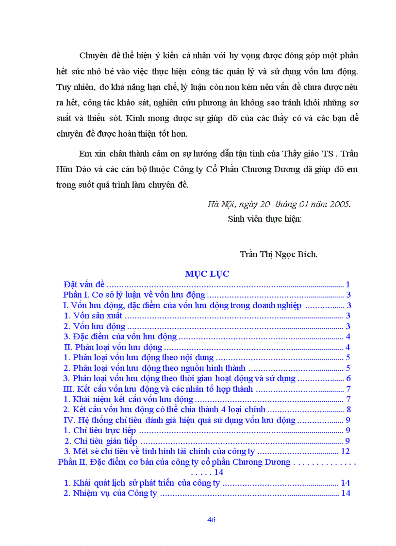 image for page Nghiên cứu tình hình quản lý và sử dụng vốn lưu động tại Công ty cổ phần Chương Dương Hà Nội 1