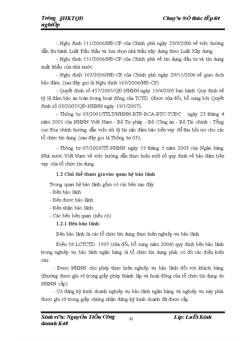 image for page Cơ sở pháp lý về bảo lãnh ngân hàng và thực tiễn áp dụng tại ngân hàng TMCP Hàng Hải Việt Nam Chi nhánhTrường Chinh 1