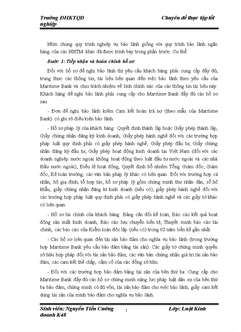 image for page Cơ sở pháp lý về bảo lãnh ngân hàng và thực tiễn áp dụng tại ngân hàng TMCP Hàng Hải Việt Nam Chi nhánhTrường Chinh 1