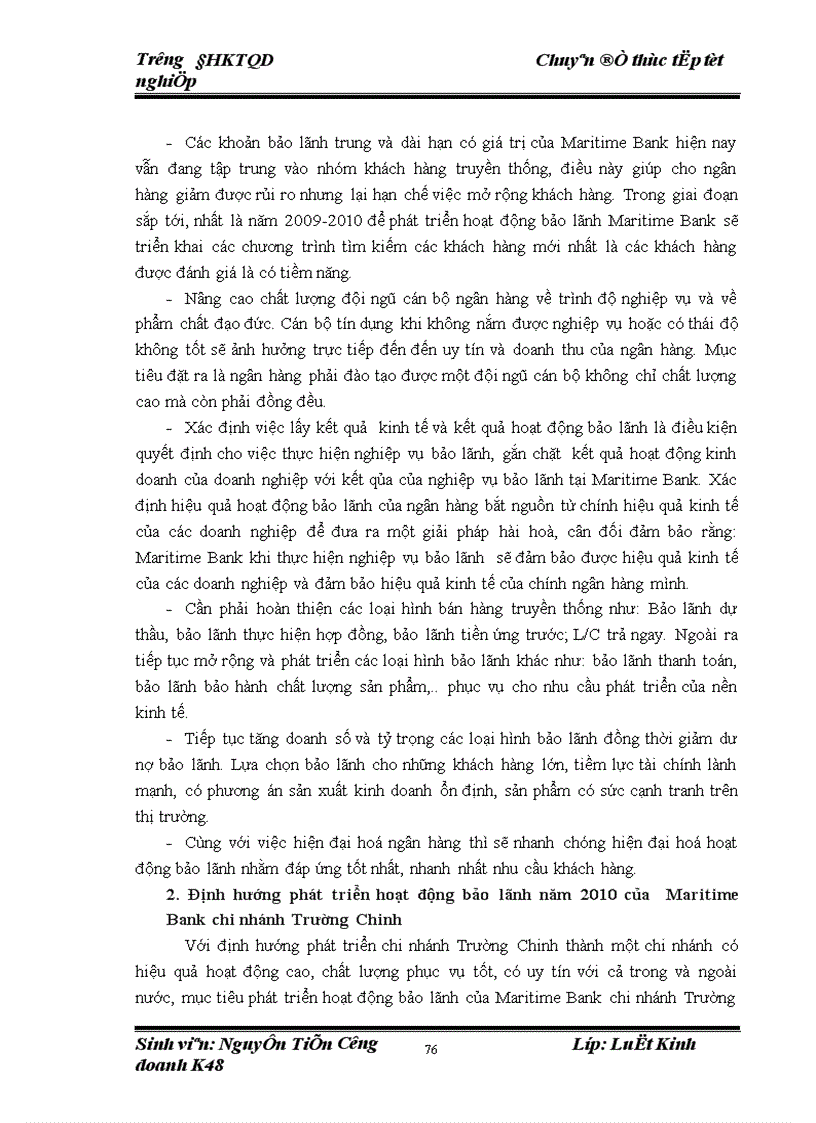 image for page Cơ sở pháp lý về bảo lãnh ngân hàng và thực tiễn áp dụng tại ngân hàng TMCP Hàng Hải Việt Nam Chi nhánhTrường Chinh 1