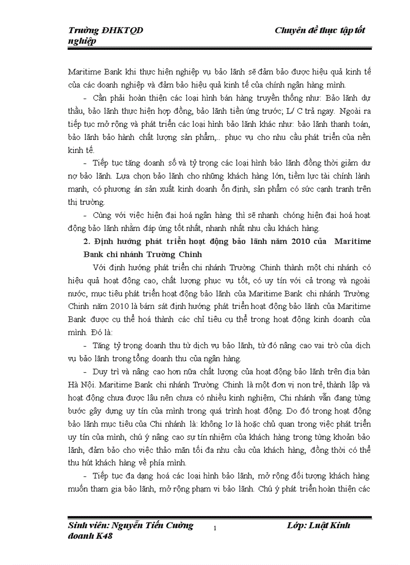 image for page Cơ sở pháp lý về bảo lãnh ngân hàng và thực tiễn áp dụng tại ngân hàng TMCP Hàng Hải Việt Nam Chi nhánhTrường Chinh 1