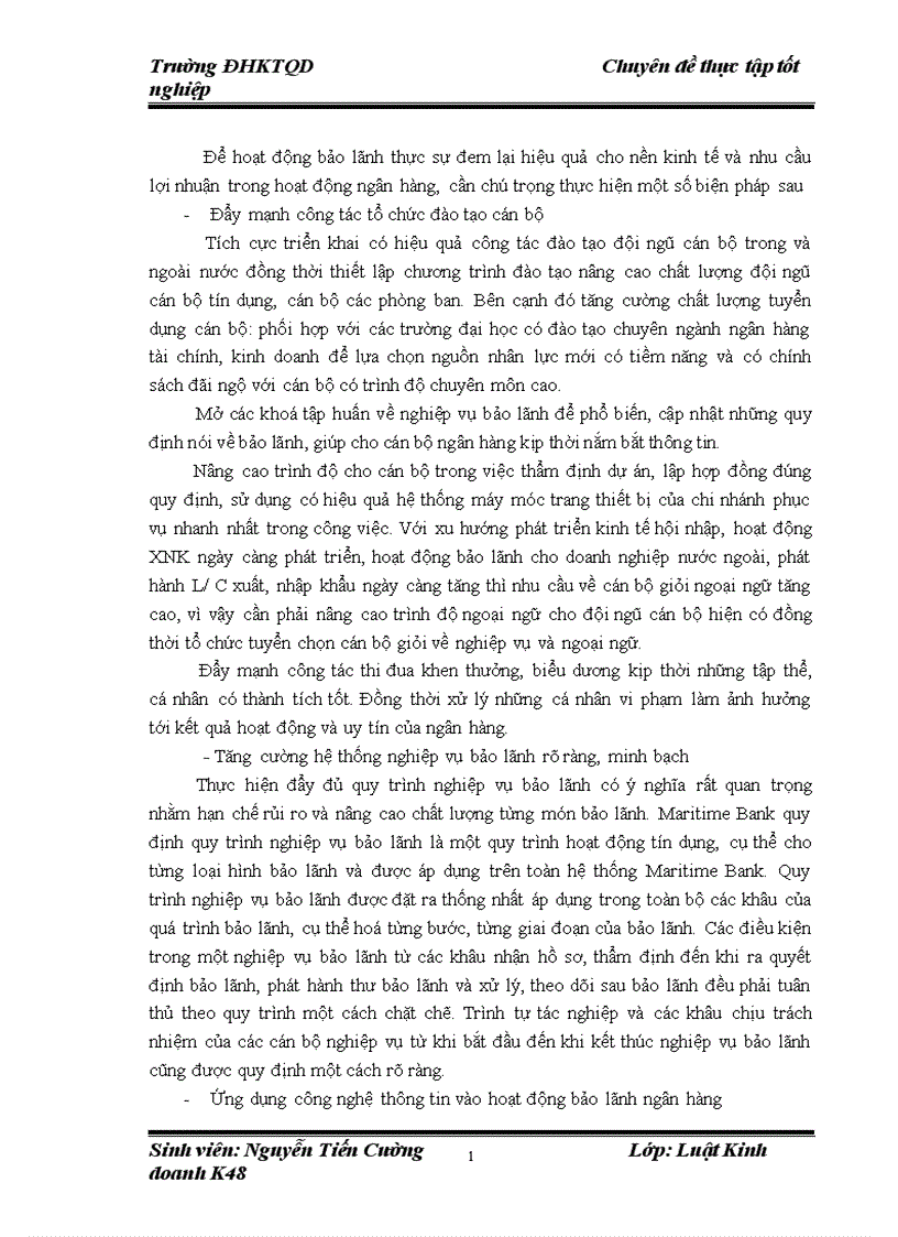 image for page Cơ sở pháp lý về bảo lãnh ngân hàng và thực tiễn áp dụng tại ngân hàng TMCP Hàng Hải Việt Nam Chi nhánhTrường Chinh 1