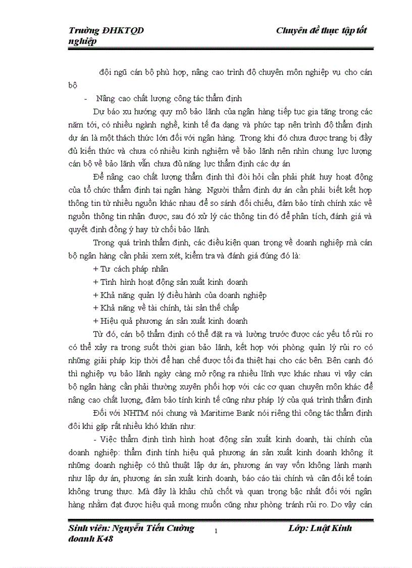 image for page Cơ sở pháp lý về bảo lãnh ngân hàng và thực tiễn áp dụng tại ngân hàng TMCP Hàng Hải Việt Nam Chi nhánhTrường Chinh 1