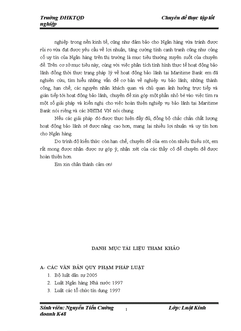 image for page Cơ sở pháp lý về bảo lãnh ngân hàng và thực tiễn áp dụng tại ngân hàng TMCP Hàng Hải Việt Nam Chi nhánhTrường Chinh 1