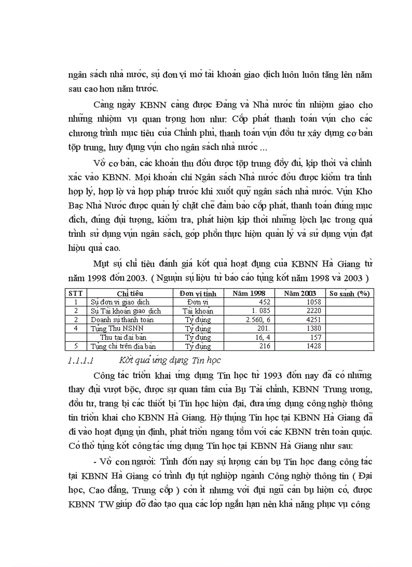 image for page Ư ng du ng công nghê thông tin trong nghiê p vu thanh toa n LKB ta i KBNN Ti nh Ha Giang