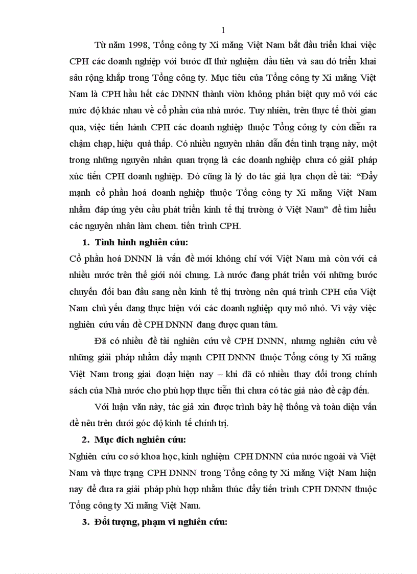 image for page Đẩy mạnh cổ phần hoá doanh nghiệp thuộc Tổng công ty Xi măng Việt Nam nhằm đáp ứng yêu cầu phát triển kinh tế thị trường ở Việt Nam