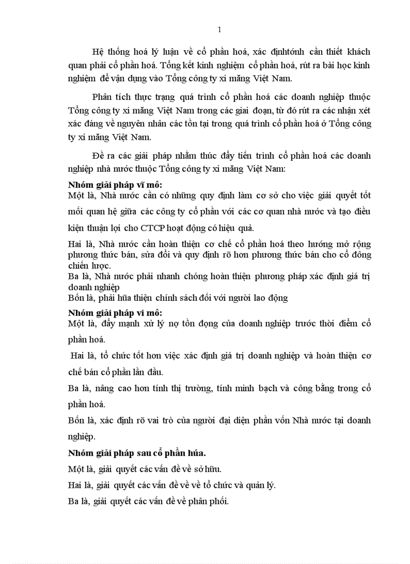 image for page Đẩy mạnh cổ phần hoá doanh nghiệp thuộc Tổng công ty Xi măng Việt Nam nhằm đáp ứng yêu cầu phát triển kinh tế thị trường ở Việt Nam