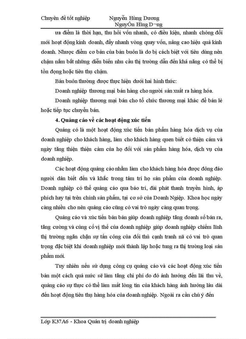 image for page Đẩy mạnh tiêu thụ hàng hoá tại Công ty Thương mại Hà Nội 1