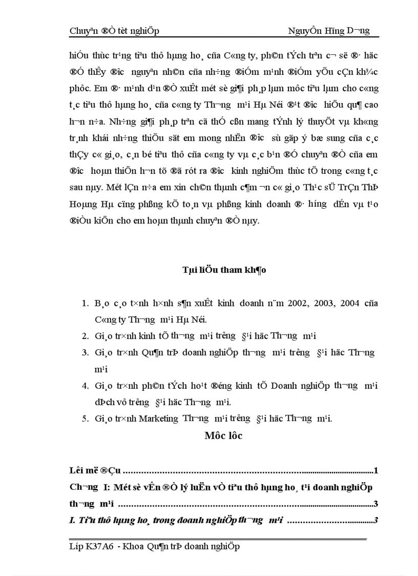 image for page Đẩy mạnh tiêu thụ hàng hoá tại Công ty Thương mại Hà Nội 1