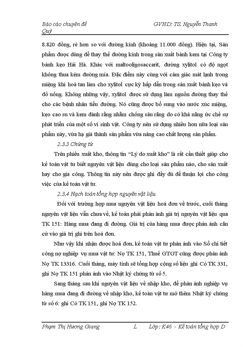 image for page Hoàn thiện hạch toán kế toán nguyên vật liệu tại Công ty Cổ phần Bánh kẹo Hải Hà 1