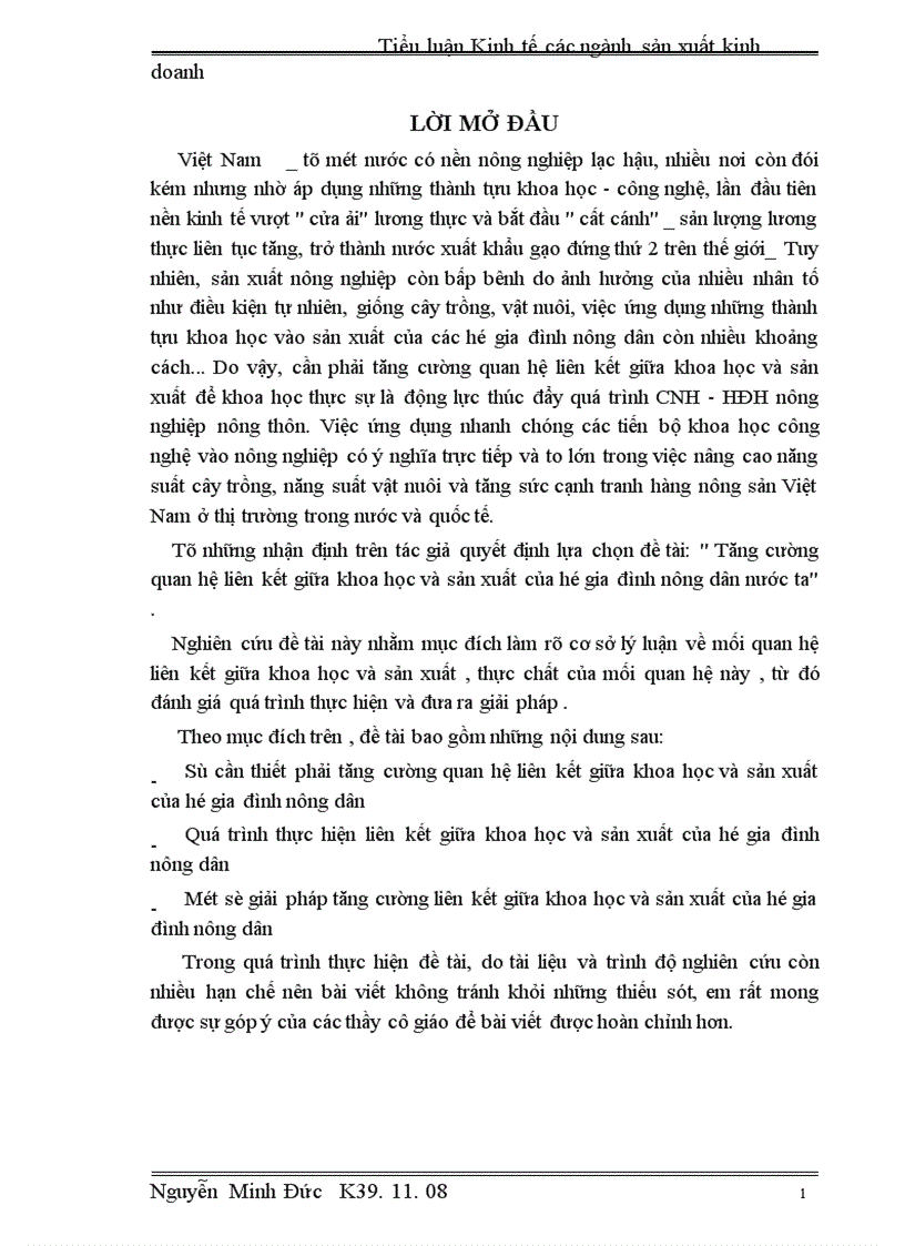 image for page Tăng cường quan hệ liên kết giữa khoa học và sản xuất của hộ gia đình nông dân nước ta 1