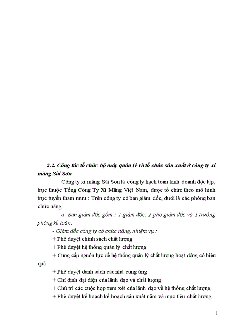 image for page Kế toán tiền lương và các khoản trích theo lương tại Công ty xi măng Sài Sơn 1