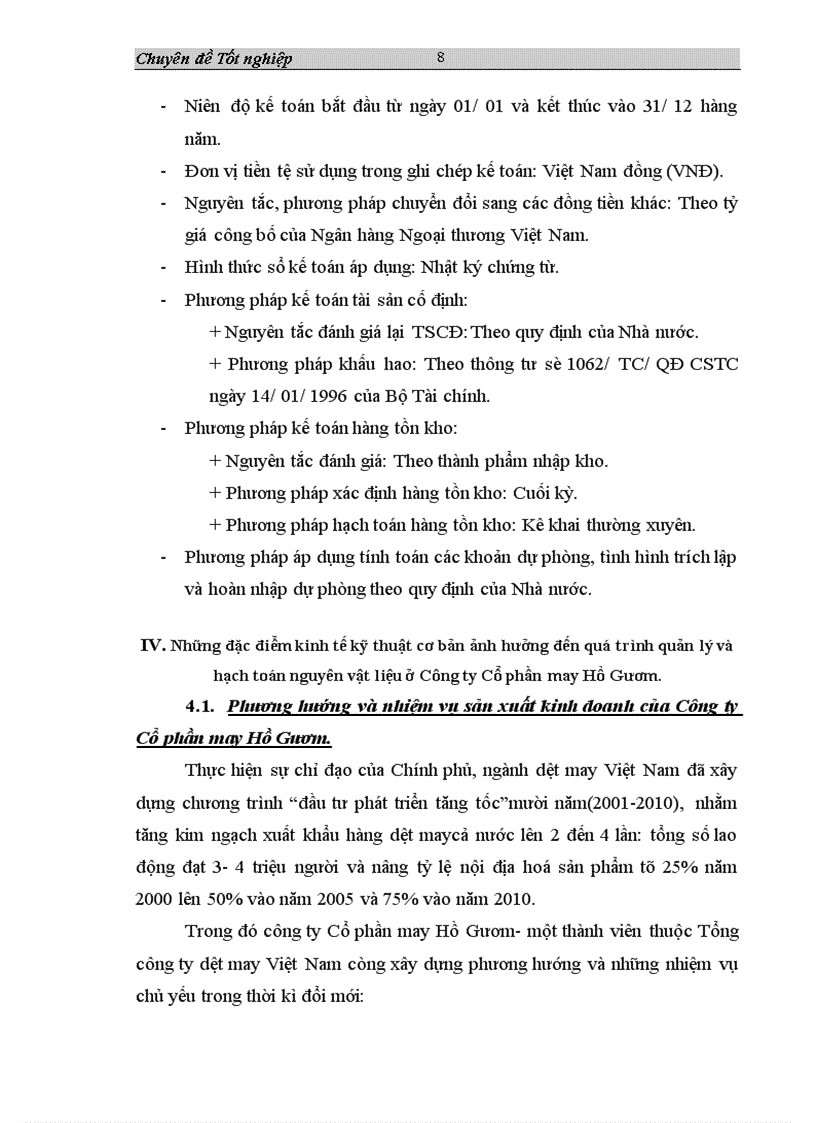 image for page Tổ chức công tác hạch toán nguyên vật liệu ở Công ty Cổ phần may Hồ Gươm 1