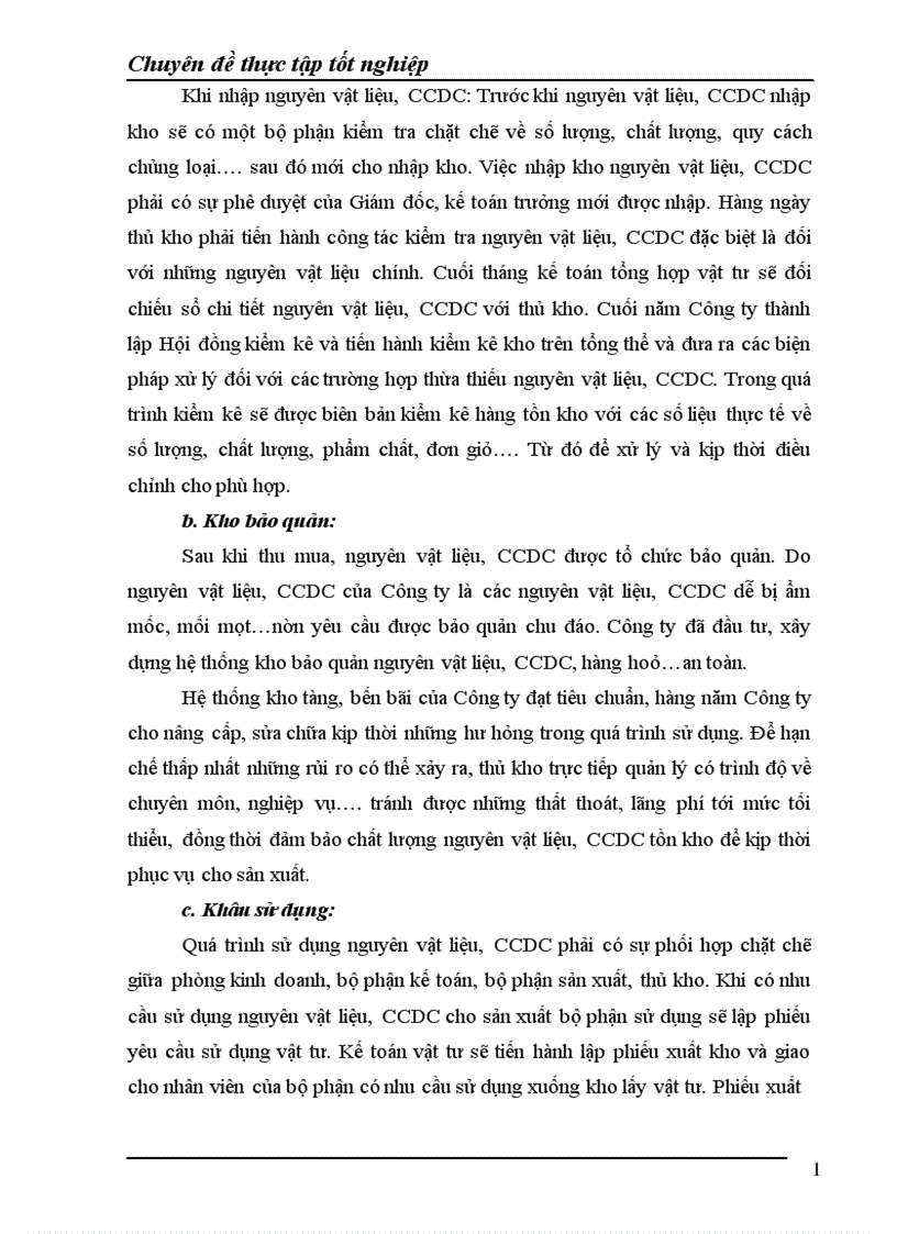 image for page Công tác kế toán nguyên liệu vật liệu và công cụ dụng cụ tại Công ty TNHH Hải Thành
