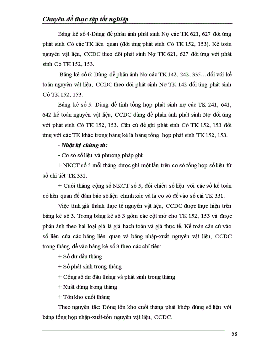 image for page Công tác kế toán nguyên liệu vật liệu và công cụ dụng cụ tại Công ty TNHH Hải Thành