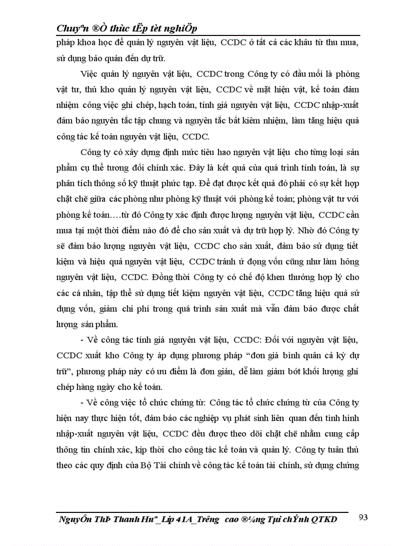 image for page Công tác kế toán nguyên liệu vật liệu và công cụ dụng cụ tại Công ty TNHH Hải Thành