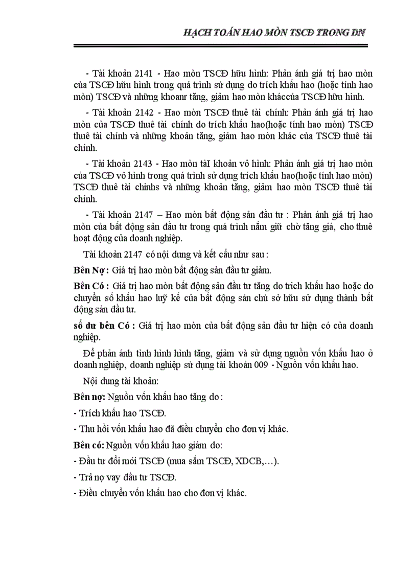 image for page Hạch toán hao mòn TSCđ trong dn 1