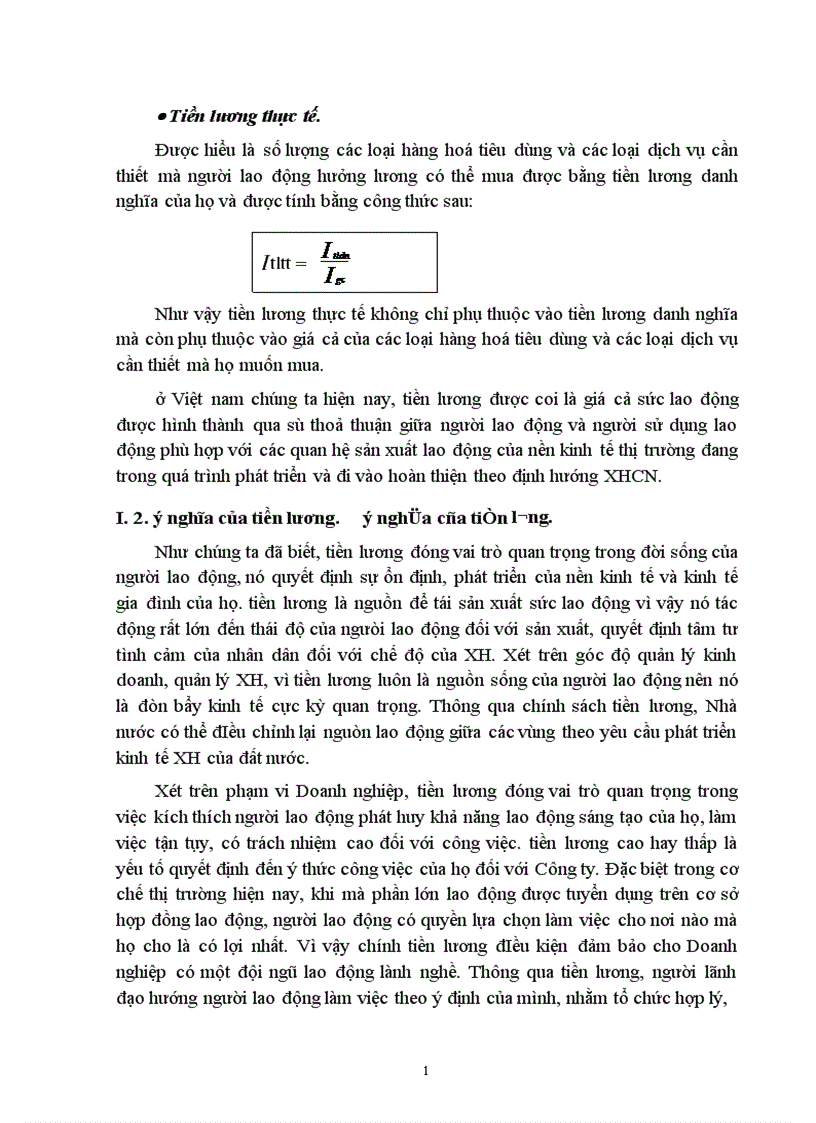 Một số ý kiến nhằm hoàn thiện công tác trả lương ở công ty dệt vải công nghiệp Hà nội 1