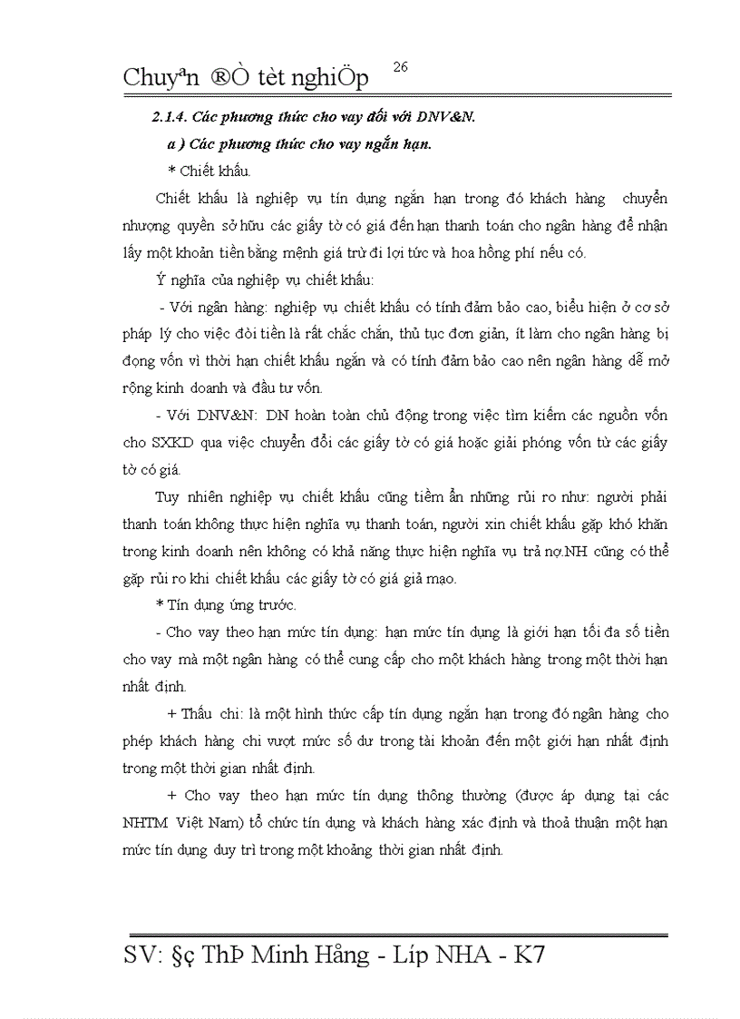 image for page Giải pháp mở rộng tín dụng ngân hàng đối với DNV N tại NHĐT PT Quang Trung