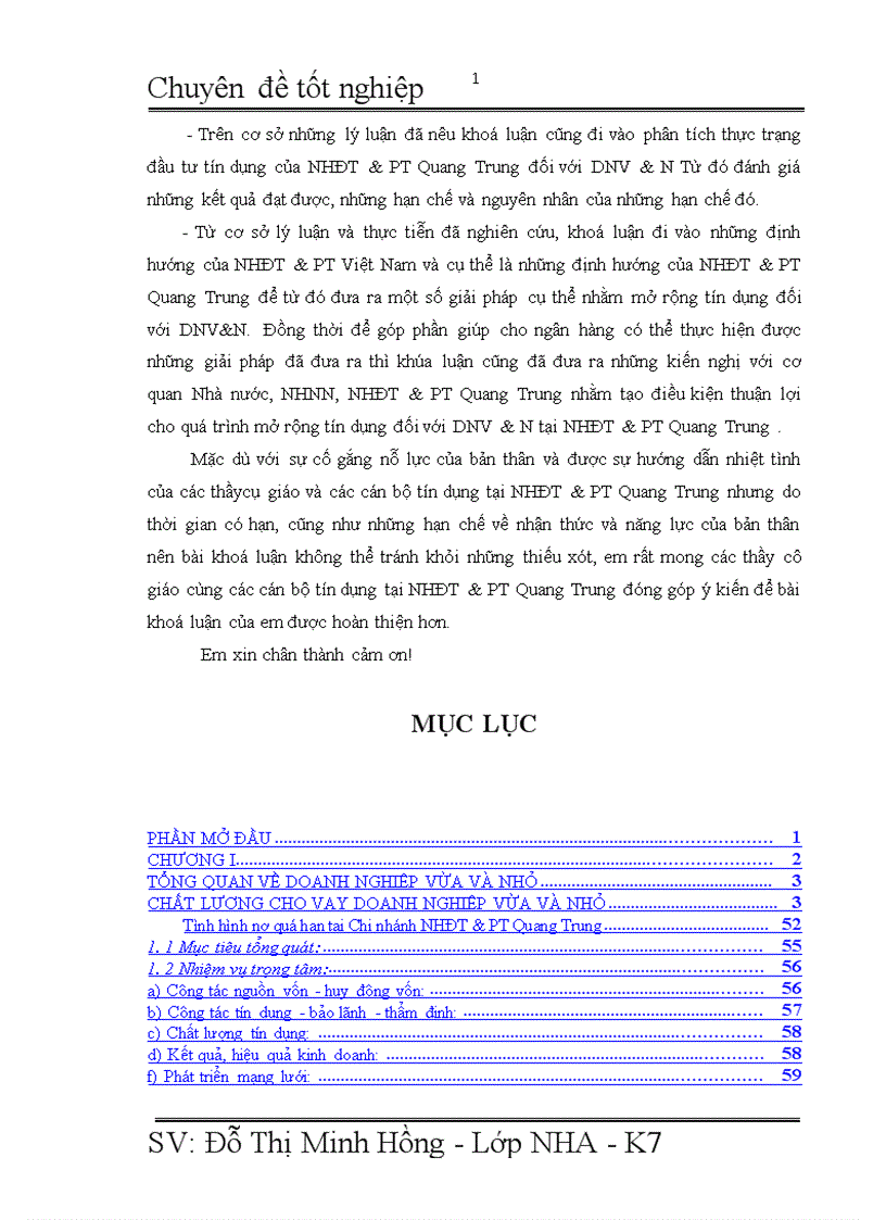 image for page Giải pháp mở rộng tín dụng ngân hàng đối với DNV N tại NHĐT PT Quang Trung