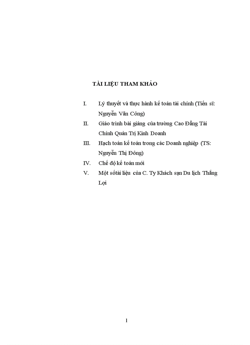 image for page Kế toán nguyên vật liệu công cụ dụng cụ tại Công ty Khách Sạn Du Lịch Thắng Lợi 1