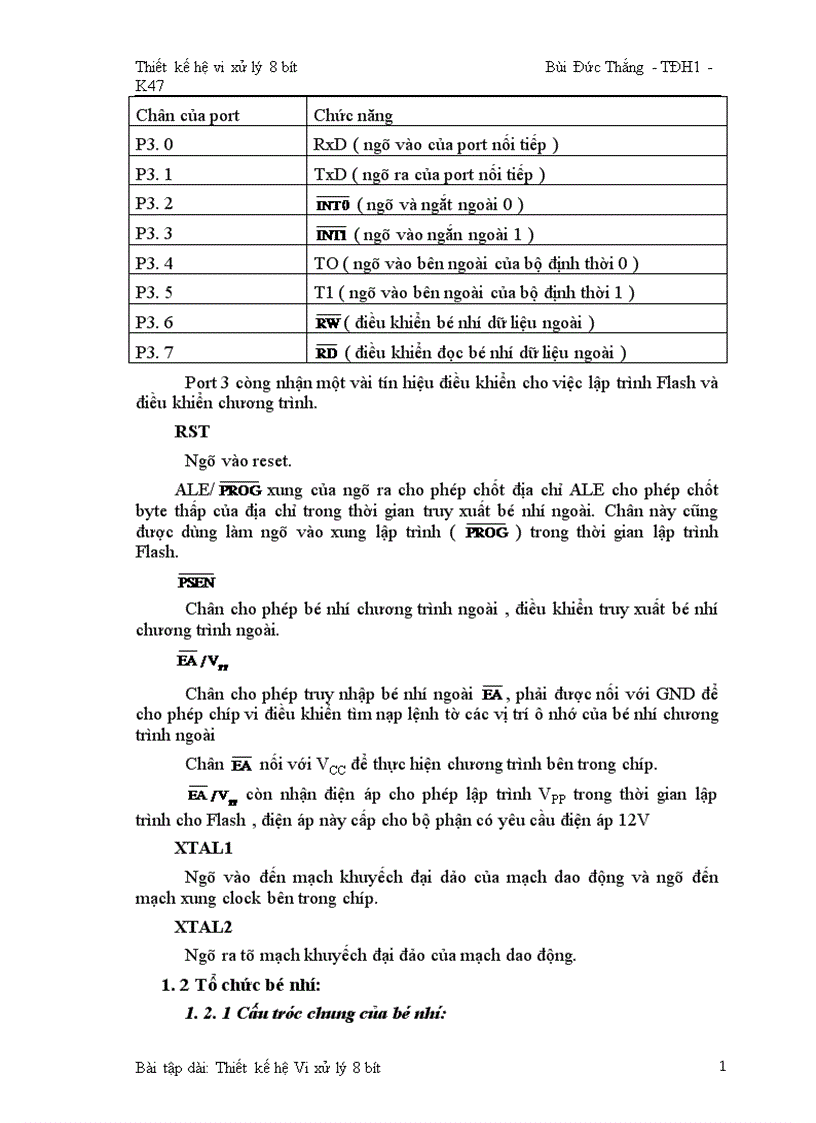 image for page Thiết kế hệ vi xử lý 8 BIT 1