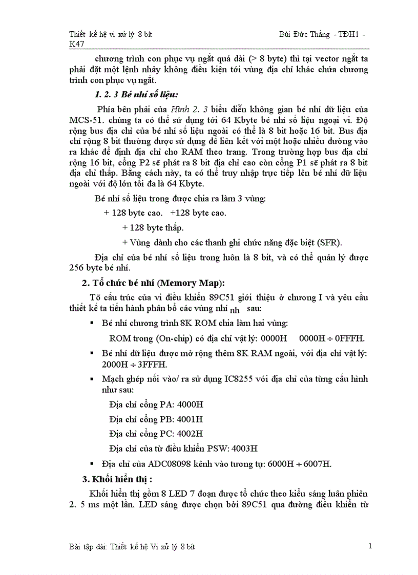 image for page Thiết kế hệ vi xử lý 8 BIT 1