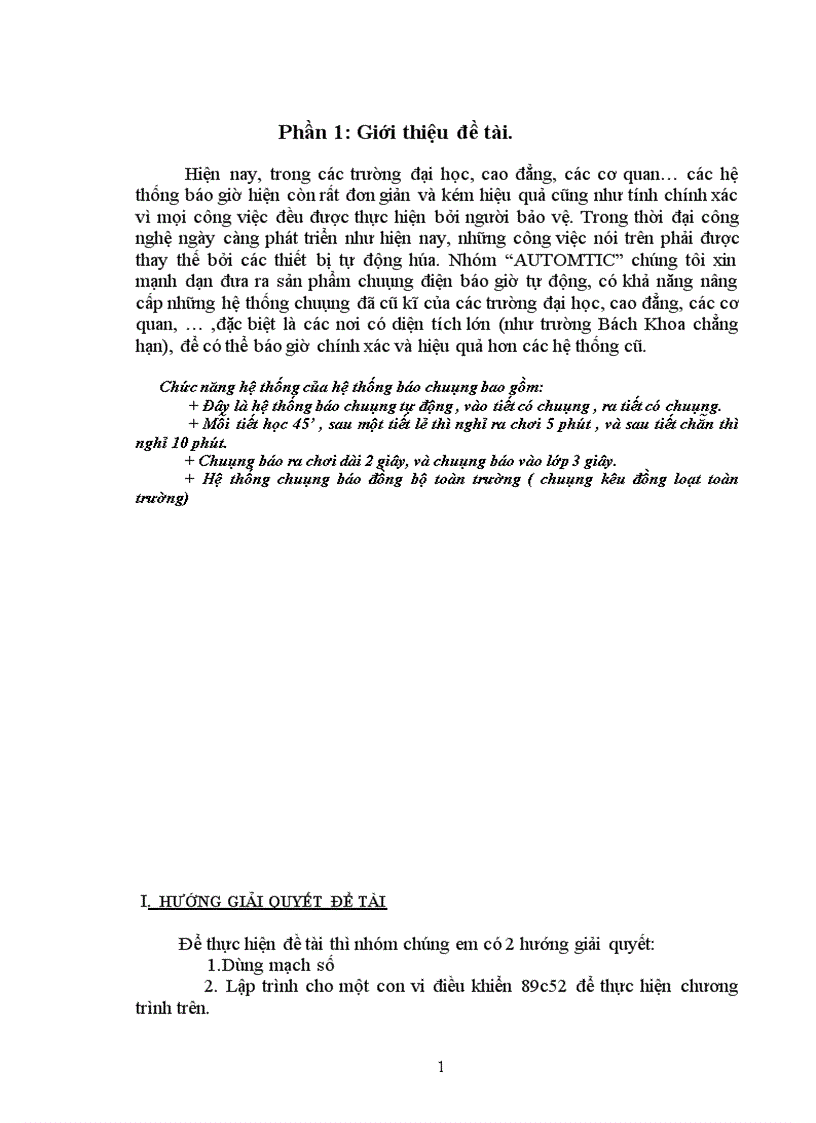 image for page Thiết kế hệ thống chuông báo giờ tự động