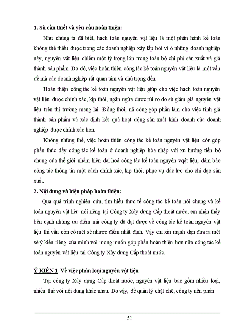 image for page Hoàn thiện công tác kế toán nguyên vật liệu tại Công ty xây dựng cấp thoát nước 1