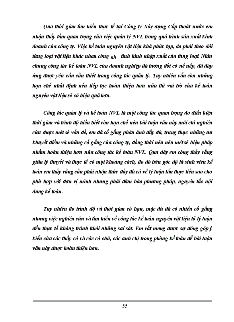 image for page Hoàn thiện công tác kế toán nguyên vật liệu tại Công ty xây dựng cấp thoát nước 1