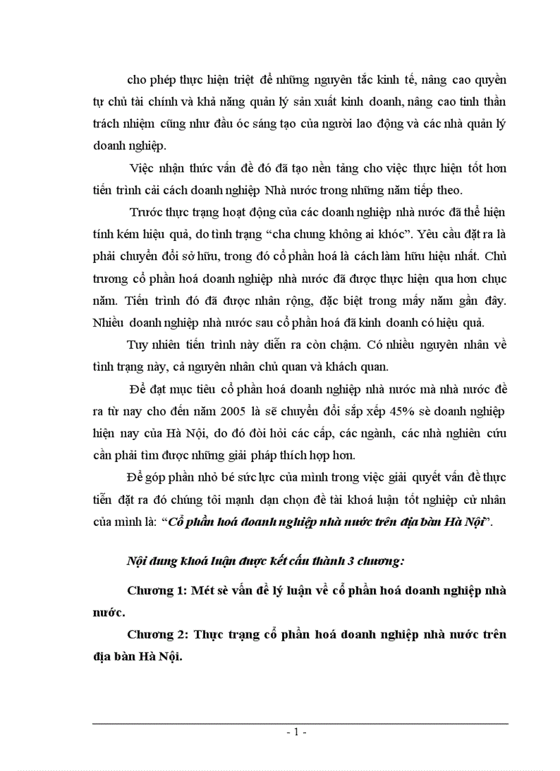 image for page Cổ phần hoá doanh nghiệp nhà nước trên địa bàn Hà Nội