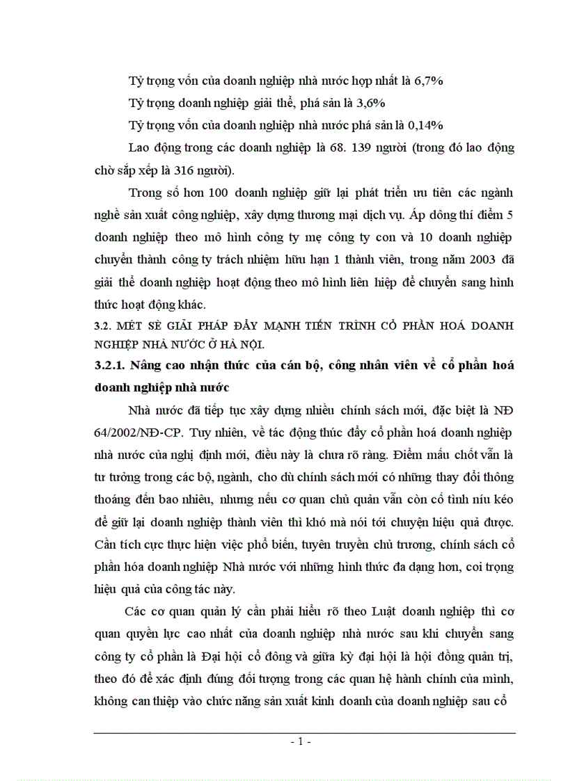 image for page Cổ phần hoá doanh nghiệp nhà nước trên địa bàn Hà Nội